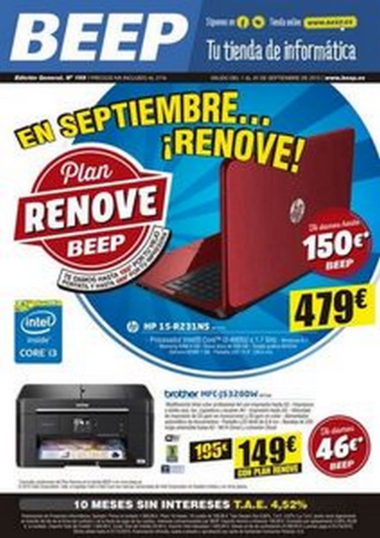 Las tiendas de informática BEEP, PCBOX y PC COSTE, ofrecen hasta 150€ por un viejo portátil y hasta 389€ por una impresora