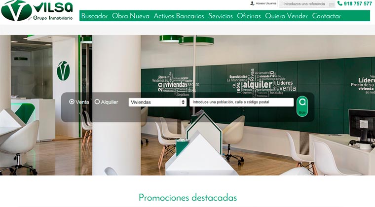 Vilsa presenta su nueva web inmobiliaria Premium