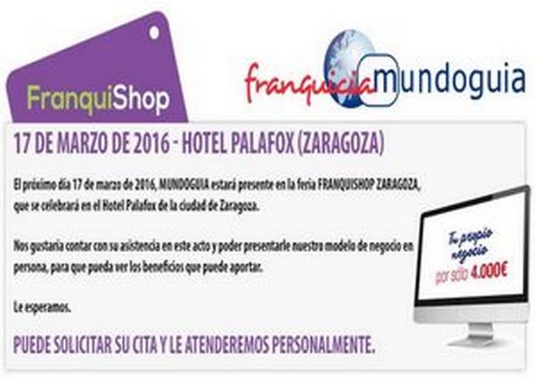 Mundoguia convierte la feria de Franquishop Zaragoza en su nuevo escaparate para darse a conocer