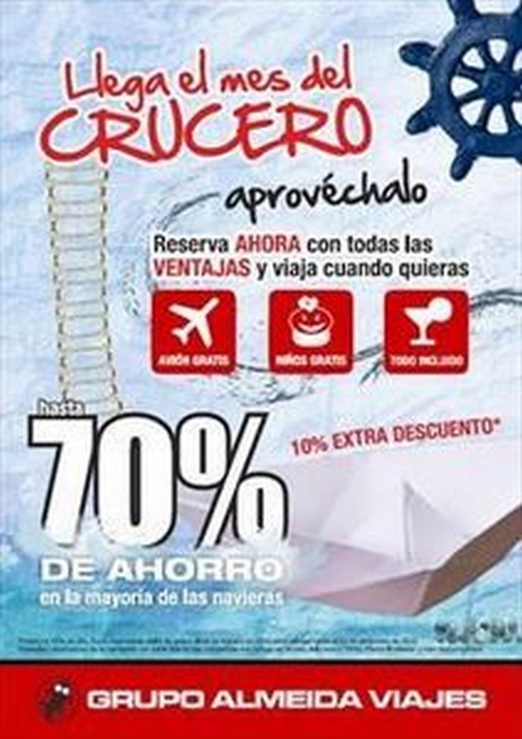 Almeida Viajes lanza el mes del crucero con hasta el 70% de descuento 