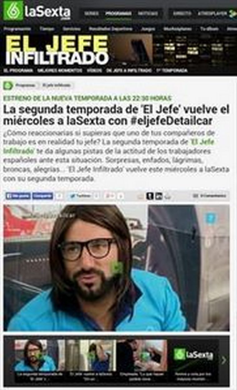DetailCar en el programa "El jefe infiltrado" de La Sexta