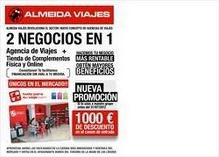 Almeida Viajes fomenta el autoempleo y rebaja 1.000 euros a los nuevos franquiciados