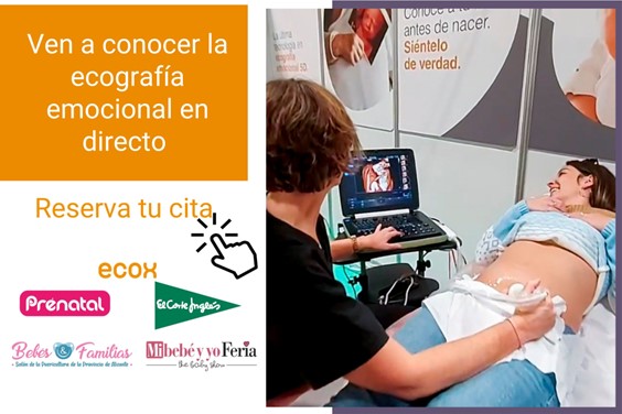 Ecox te invita a una sesión de ecografía emocional en tu ciudad, con la colaboración de El Corte Inglés, Prenatal y las principales marcas comerciales de maternidad