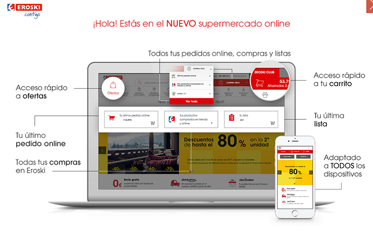 Nuevo supermercado online de Eroski