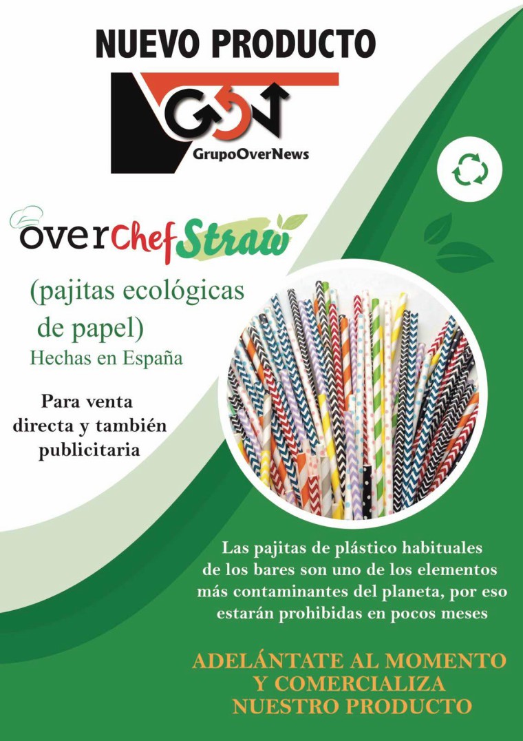 Grupo OverNews lanza un nuevo producto, pajitas ecológicas de papel